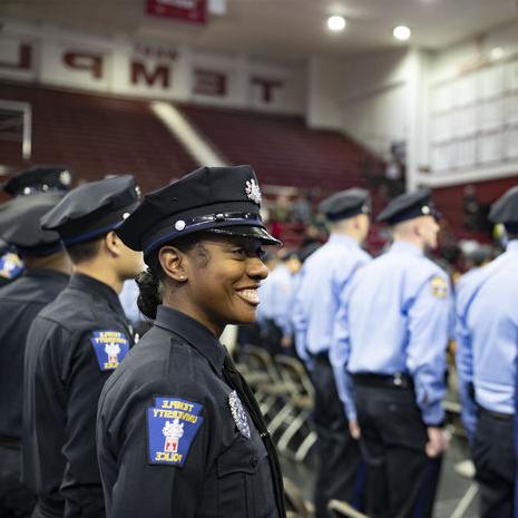 recent graduates of Temples police academy. 